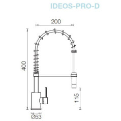 Кухонный смеситель "Schock" IDEOS-PRO-D нерж. сталь