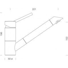 Кухонный смеситель "Schock" SC-200 хром/гранит бронза