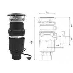 Измельчитель пищевых отходов бытовой BoneCrusher 610